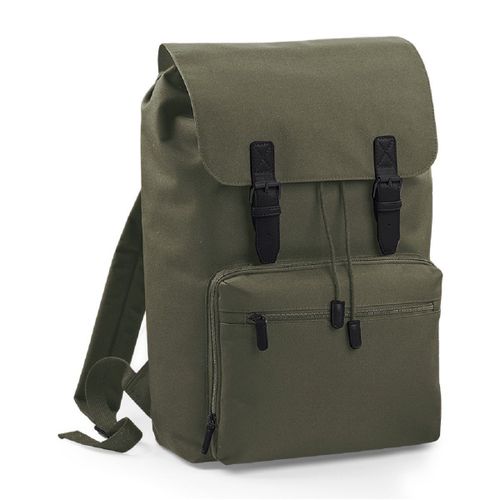 Sac ? dos vintage avec compartiment pour ordinateur - BG613 - vert olive