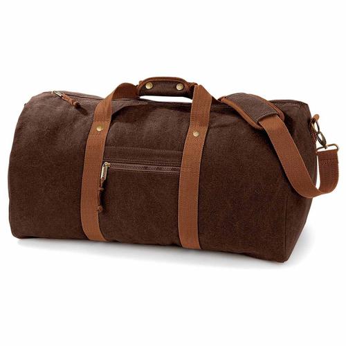 Sac de voyage toile look us? style vintage - MARRON - QD613