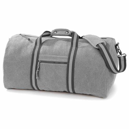 Sac de voyage toile look us? style vintage - GRIS - QD613