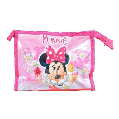 Sac à Dos (Bagages, Sacs, cartables, Trousses,Parapluie.) MINNIE Fantaisie Trousse Qe4683 Rose 22x17x7cm