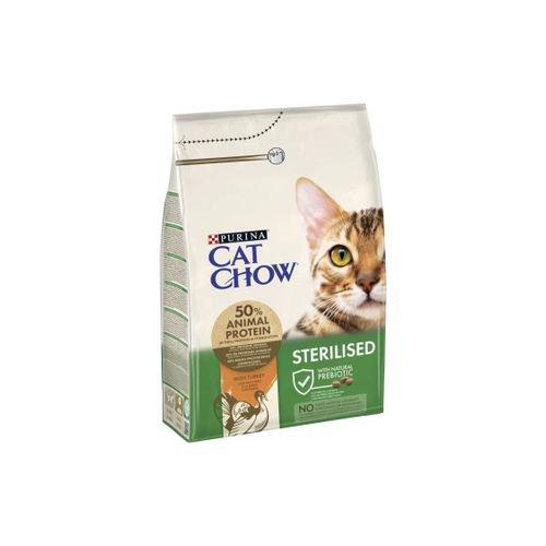 Purina Cat Chow Croquettes Pour Chat Adulte Stérilisé - Riche En Dinde - 3 Kg