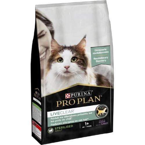 Pro Plan Liveclear Croquettes Riche En Dinde - Pour Chat Adulte Stérilisé (1 An Et +) - 1.4kg