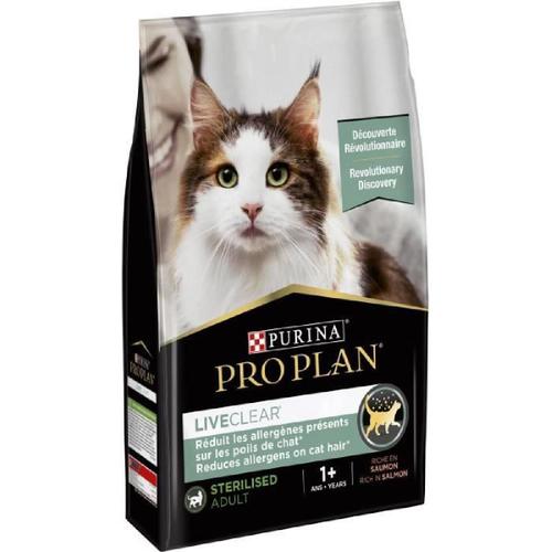 Pro Plan Liveclear Croquettes Riche En Saumon - Pour Chat Adulte Stérilisé (1 An Et +) - 2.8kg