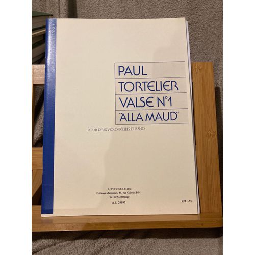 Paul Tortelier Valse N°1 Alla Maud Partition 2 Violoncelles Piano Ed. Leduc