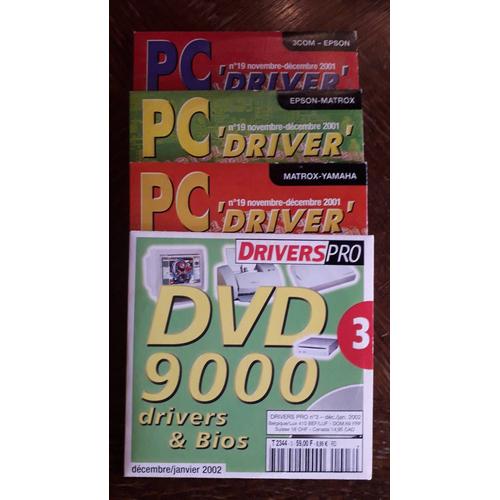 Lot 3cd Et 1dvd Pc Driver 2001-2002