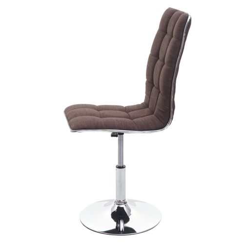 2x Chaise De Salle À  Manger Hwc-C41, Chaise De Cuisine, Tissu/Textile   Brun