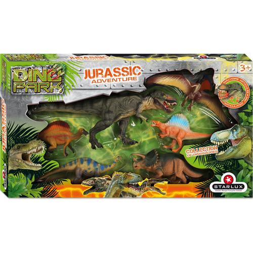 Starlux Grand Coffret Assortiment 6 Dinosaures Articules Collection Jurassic Adventure - Dino Park 6423 Figurine Jeu Jouet Enfant Kids