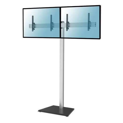 Support sur pied pour 2 écrans TV 43'' - 49'' - Hauteur 240cm - A poser - Inclinable