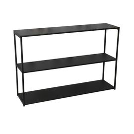 Bibliothèque Étagère Design En Métal Madison - L. 120 X H. 80 Cm - Noir