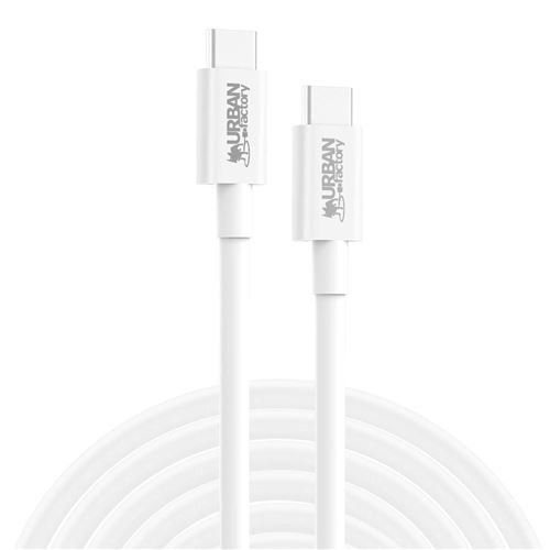 CÂBLE URBAN FACTORY USB TYPE C VERS USB TYPE C 2 M BLANC