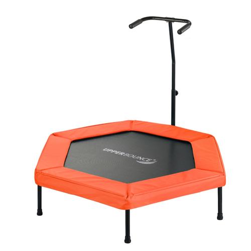 Mini Trampoline De Fitness Hexagonal 127 Cm Avec Poignée Pour Sport Gym Intérieur | Orange