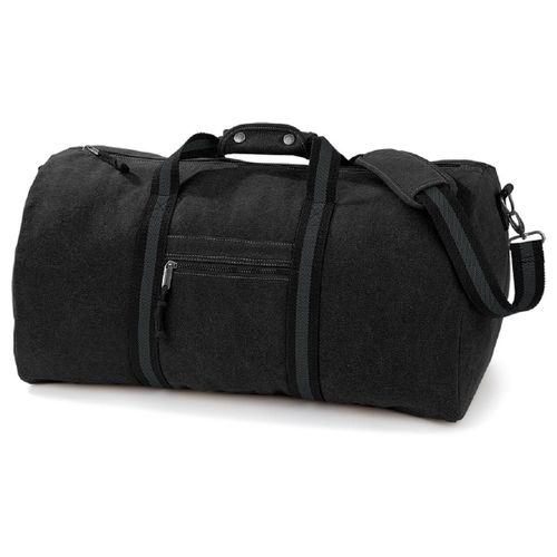 Sac de voyage toile look us? style vintage - noir - QD613