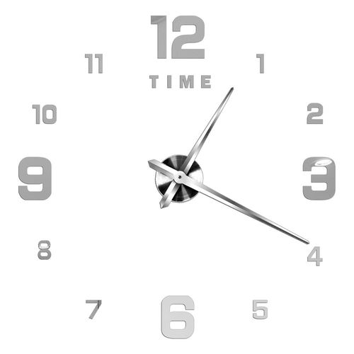 Autocollants muraux miroir d'horloge 3D,horloges murales créatives bricolage,design moderne,montre à quartz muette,décoration d'intérieur,salle de bain,T - Type Silver D-37 inch(60-90cm)