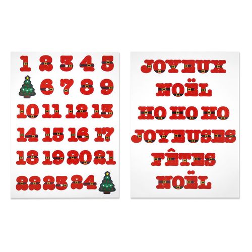 Gommettes Numéros De L'avent + Mots De Noël - Megacrea Diy