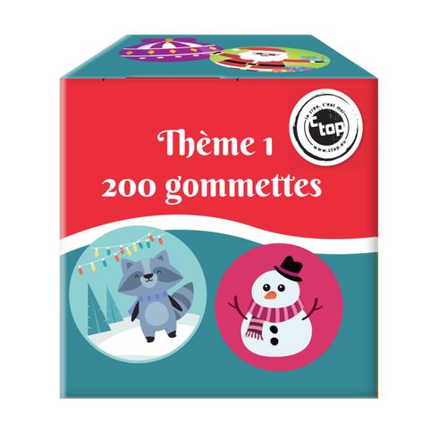 Gommettes De Noël Rondes 10 Dessins Différents 4 Cm - Megacrea Diy