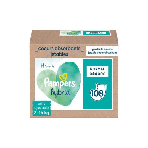 Pampers Hybrid 108 Coeurs Absorbants Normal Pour Couches Lavables
