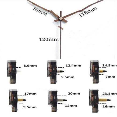 Brochure Aiguilles d'horloge en bois bricolage,horloge murale à quartz,mouvement de réparation à quartz,pièces de mécanisme d'horloge avec bois massif - Type A-23.5mm