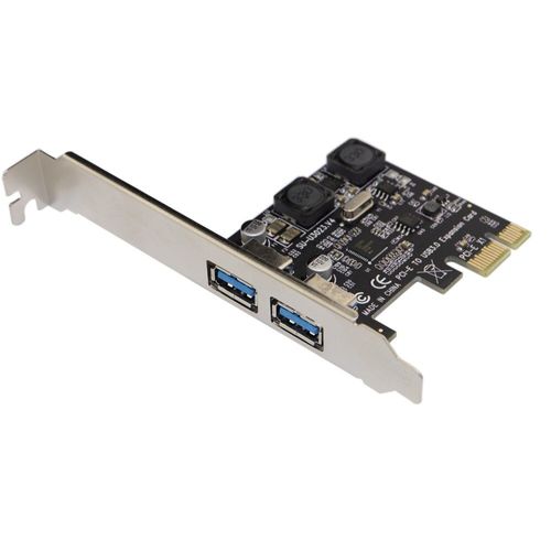Carte d'extension PCI Express PCI-E 1X Super rapide, 2 Ports USB 3.0, 5Gbps, auto-alimenté, pour ordinateur de bureau Windows XP, 7, Vista, 8, 10 Nipseyteko