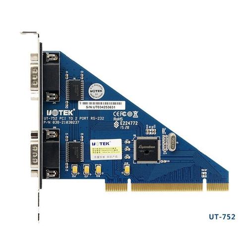 Autre Adaptateur de carte PCI, 2 ports RS232 RS-232 Port série COM DB9 à puce de système convertisseur industrie série Nipseyteko