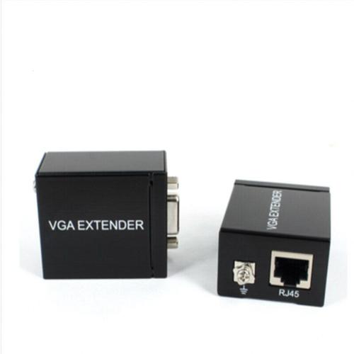 60M Répéteur d'extension VGA sur câble cat5e/6 jusqu'à 60M d'extension VGA UTP fonctionne avec la plupart des projecteurs de moniteurs, HDTV et écran plat Nipseyteko
