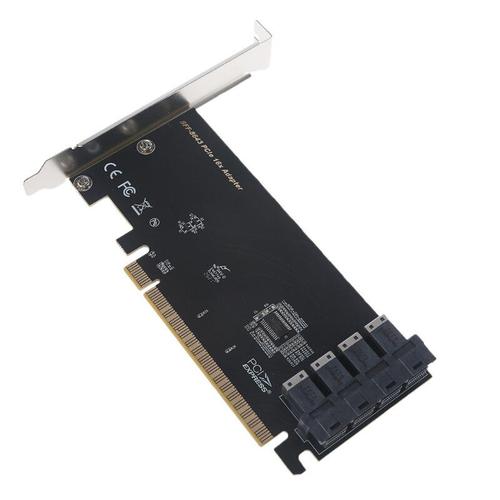 Carte adaptateur PCIE X16 à 4 ports U.2 SFF8639, Interface U2 NVMe, extension de disque SSD 2.5 pouces Nipseyteko