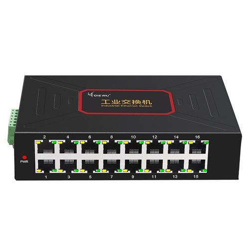 DIEWU commutateur Ethernet industriel, 16 Ports, 10/100Mbps, Type Rail DIN, RJ45, boîtier métallique, DC 12   58V Nipseyteko