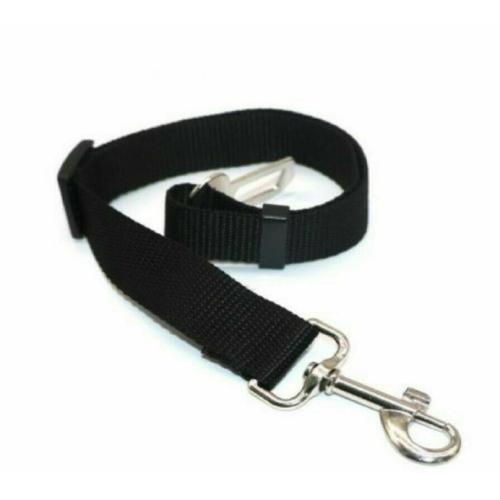 Ceinture De Sécurité Réglable Pour Chien Chat Voiture Laisse D'attache Auto - Noir