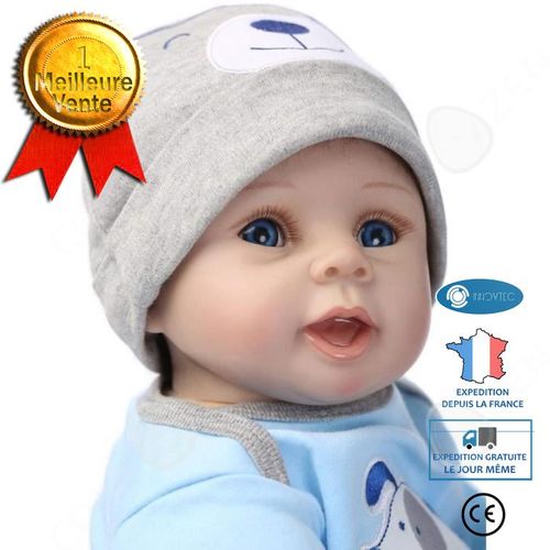 22 Pouces 55cm Bébé Reborn Poupée Silicone Souple En Vinyle Réaliste Nouveau Bébé Reborn Garçon Jouets Cadeau De Noel