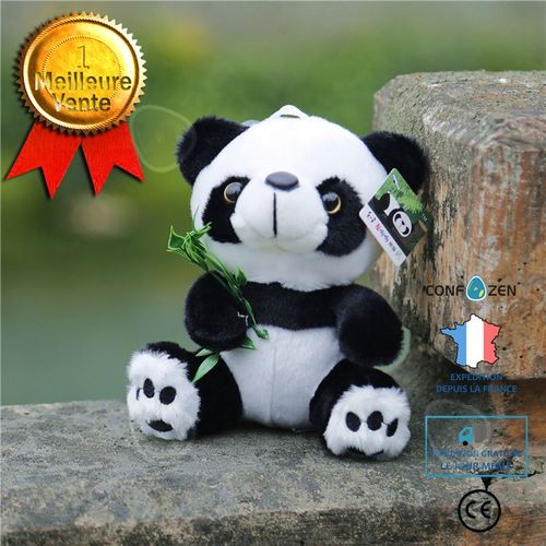 15cm Panda Peluches Avec Bambou Mignon Doux Toys Jouet De Poupée Cadeau De Noël Pour Bébé Enfant Décoration