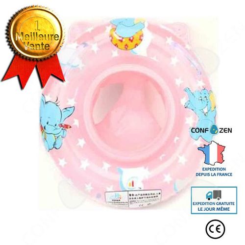Bouée Siège Bébé Rose Piscine Plage Gonflable Sécurité Motif Éléphant Pvc Enfant Jeux Jouet 6-36 Mois Animaux Fille Garçon Ronde Jeu