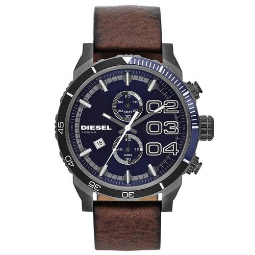 Montre Homme Diesel En Cuir Marron