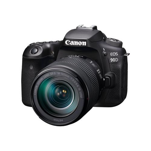 Canon EOS 90D - Appareil photo numérique - Reflex - 32.5 MP - 4K / 30 pi/s - 7.5x zoom optique objectif EF-S 18 - 135 mm IS USM - Wi-Fi, Bluetooth
