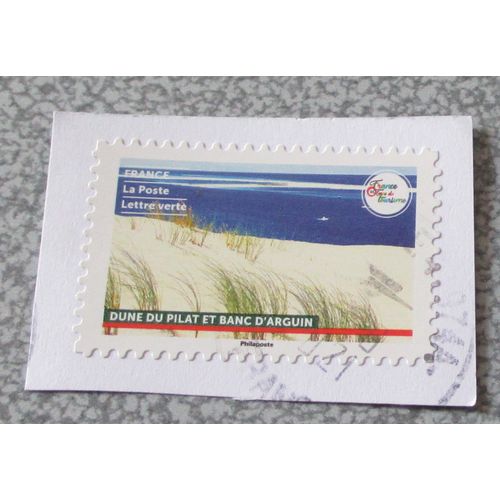 Timbre France 2021 Lettre Verte-Dune Du Pilat Et Banc DArguin-Date De Sortie 12/07/2021- Autoadhésif Et Oblitéré- Provenant Du Carnet De Timbres Les Paysages