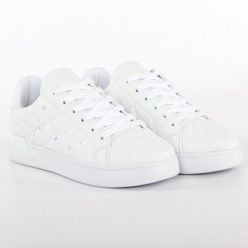 Basket Guess Reea Logo Appliqué Sneaker Femme Blanc - 35