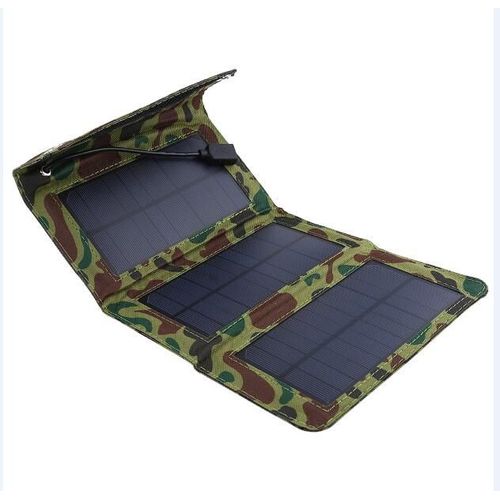 Chargeur Solaire Portable 5w Pour Téléphone Portable Iphone Panneau Solaire Pliant + Panneau Solaire Pliable Chargeur De Batterie Usb Solaire