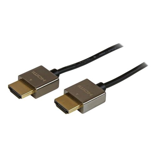StarTech.com Câble HDMI haute vitesse professionnel Ultra HD 4k x 2k de 2m - Cordon HDMI vers HDMI - M/M - Métallique, plaqués or - Câble HDMI - HDMI mâle pour HDMI mâle - 2 m - double blindage -...