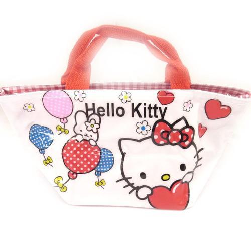 PROMOTION ! Sac shopping 'Hello Kitty' blanc multicolore - 30x15x14 cm