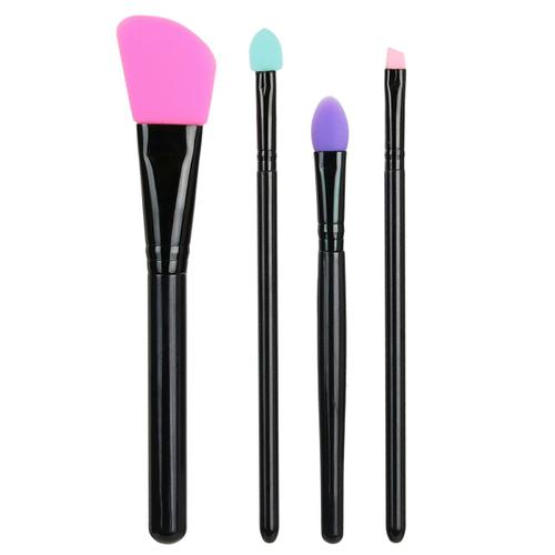 Promotion ! 4 Pinceaux De Maquillage Silicone 'scarlett' - 16x6 Cm Multicolore