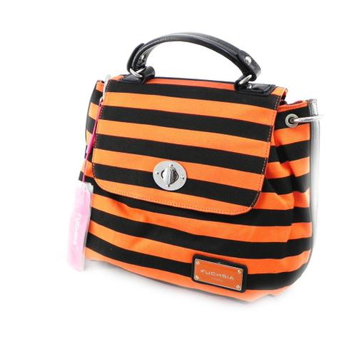 PROMOTION ! Sac bandoulière 'Fuchsia' noir orange