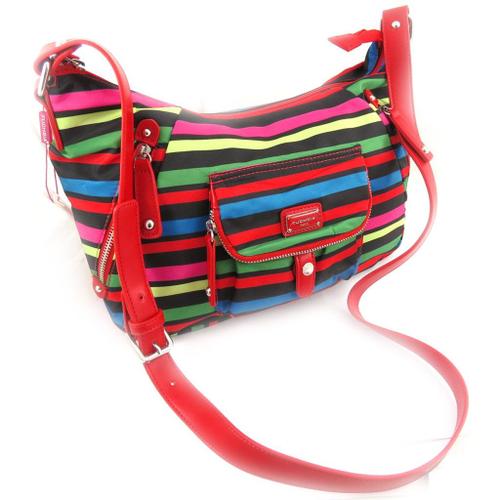 PROMOTION ! Sac bandoulière 'Fuchsia' rouge multicolore