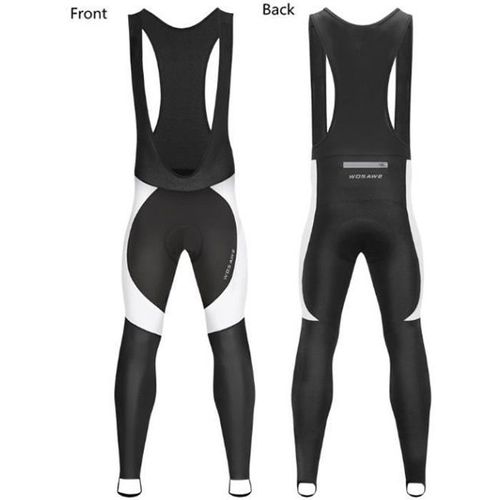 Wosawe Officiel Cuissard Cyclisme Vtt Longues Homme Hiver Thermique Fleece Avec Bretelles Et Gel Pantalon Cycliste Vélo