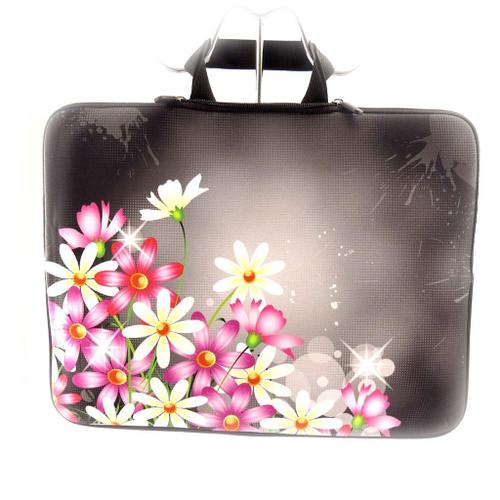 PROMOTION ! Serviette ordinateur portable 'Floralies' néoprène (15')