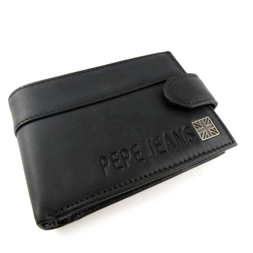 Portefeuille italien cuir 'Pepe Jeans' noir