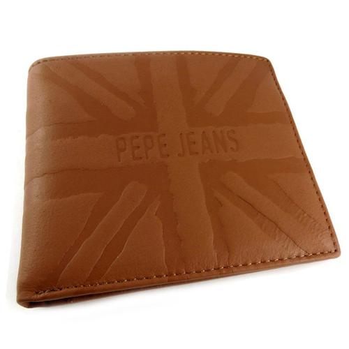 Portefeuille italien cuir 'Pepe Jeans' cognac