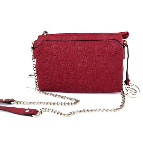 Sac pochette 'Romy' rouge matelassé