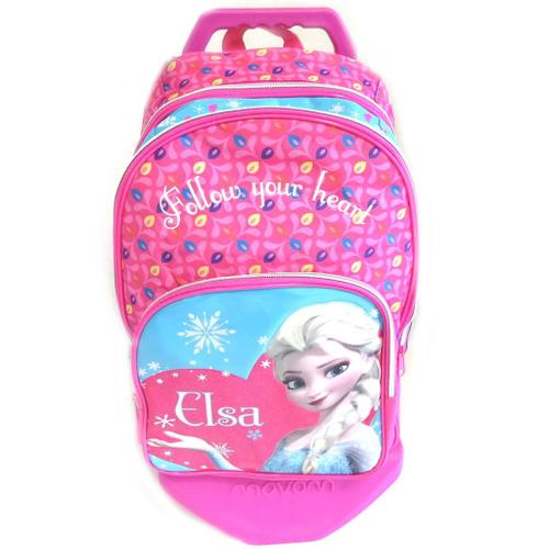 Trolley Scolaire double 'Frozen - Reine des Neiges' violet (42x32x22 cm)