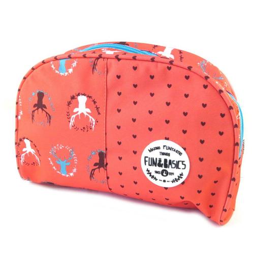 PROMOTION ! Trousse de toilette 'Fun & Basics' cerf rouge - 28x21. 5x10 cm