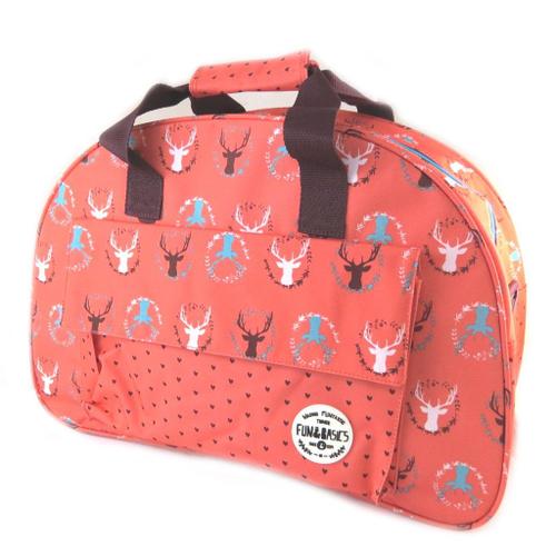 PROMOTION ! Sac de sport 'Fun & Basics' rouge (cerf) - 47. 5x33. 5x22. 5 cm