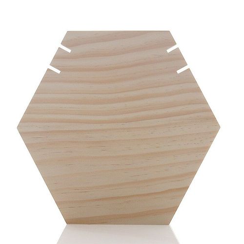Collier En Bois Présentoir Hexagonale Conseil Porte Bijoux Pour Suspendue De Salon Long Collier De Bijoux Au Détail Affichage De Chevalet