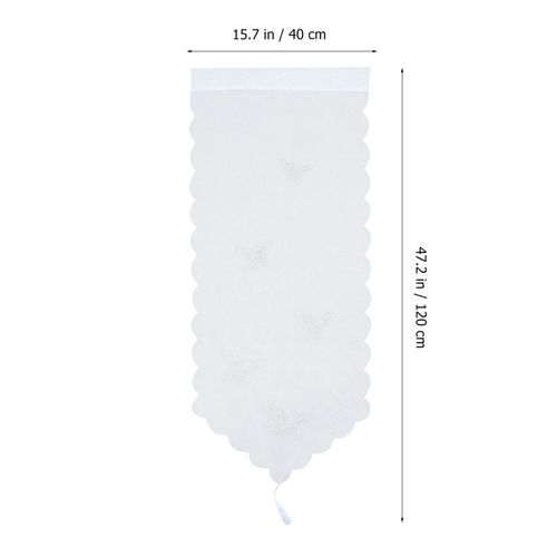 Rideau Brodé Creartive, Motif Triangle Pour Fenêtre, Accessoire De Meuble, 40x60, 1 Pièce